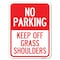 Signmission No Parking Keep Off Grass Shoulders Heavy-Gauge Alum Rust Proof Parking, 18" x 24", A-1824-23712 A-1824-23712 - alternate 1